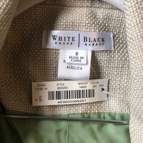 White House Black Market Jackets & Blazers - WHBM NWT Linen Type Lined Coat
